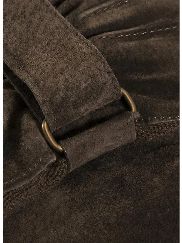 Dents Men's Chester Three-Point Fleece-Lined Suede Gloves - Brown Image 4
