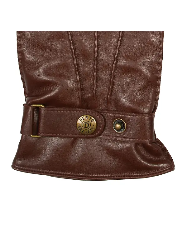 Dents Men's Tetbury Handsewn Three-Point Wool and Cashmere Blend-Lined Leather Gloves - Chestnut Image 6