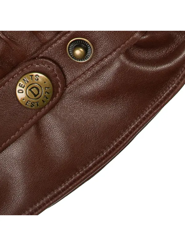 Dents Men's Tetbury Handsewn Three-Point Wool and Cashmere Blend-Lined Leather Gloves - Chestnut Image 12