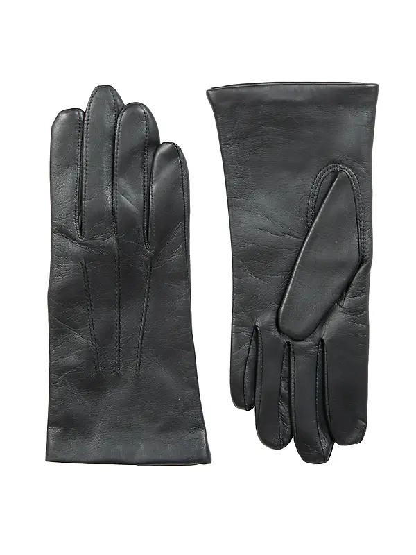 Dents Women's Emma Three-Point Lined Leather Gloves - Black Image 4