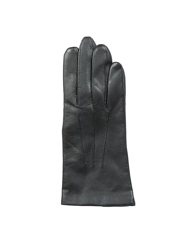 Dents Women's Emma Three-Point Lined Leather Gloves - Black Image 5