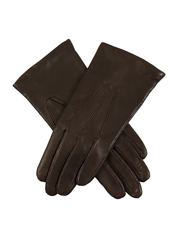 Dents Women's Emma Three-Point Lined Leather Gloves - Mocca Image 1