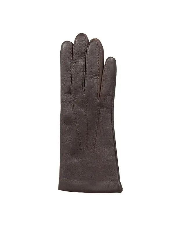Dents Women's Emma Three-Point Lined Leather Gloves - Mocca Image 5
