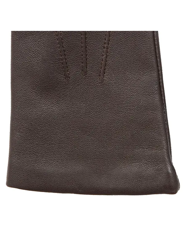 Dents Women's Emma Three-Point Lined Leather Gloves - Mocca Image 6