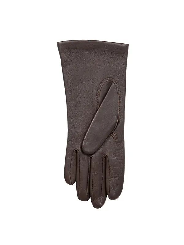 Dents Women's Emma Three-Point Lined Leather Gloves - Mocca Image 7