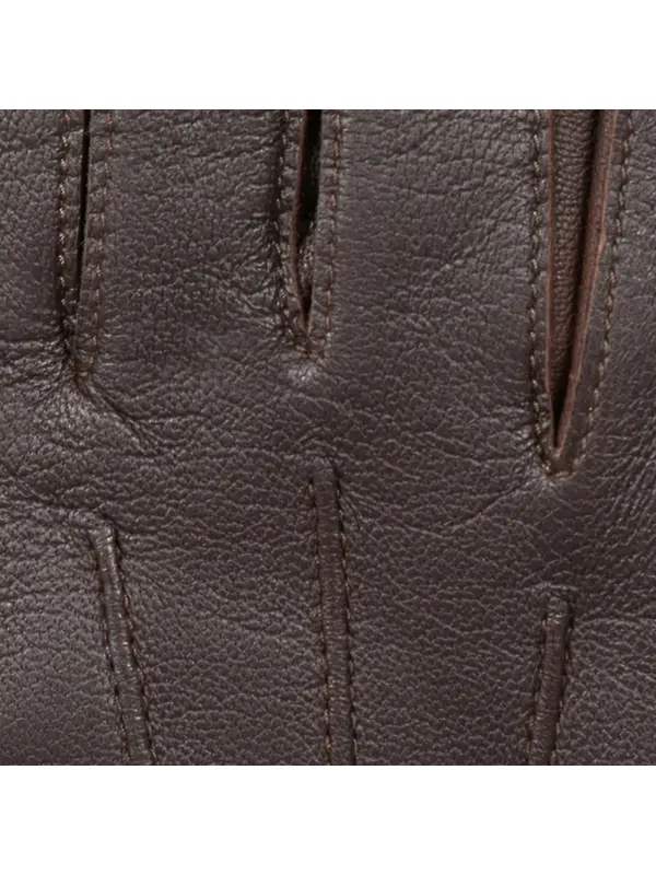 Dents Women's Emma Three-Point Lined Leather Gloves - Mocca Image 10