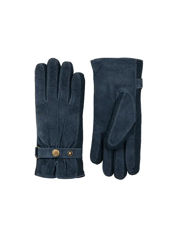 Dents Women's Laura Three-Point Fleece-Lined Suede Gloves - Navy Image 4
