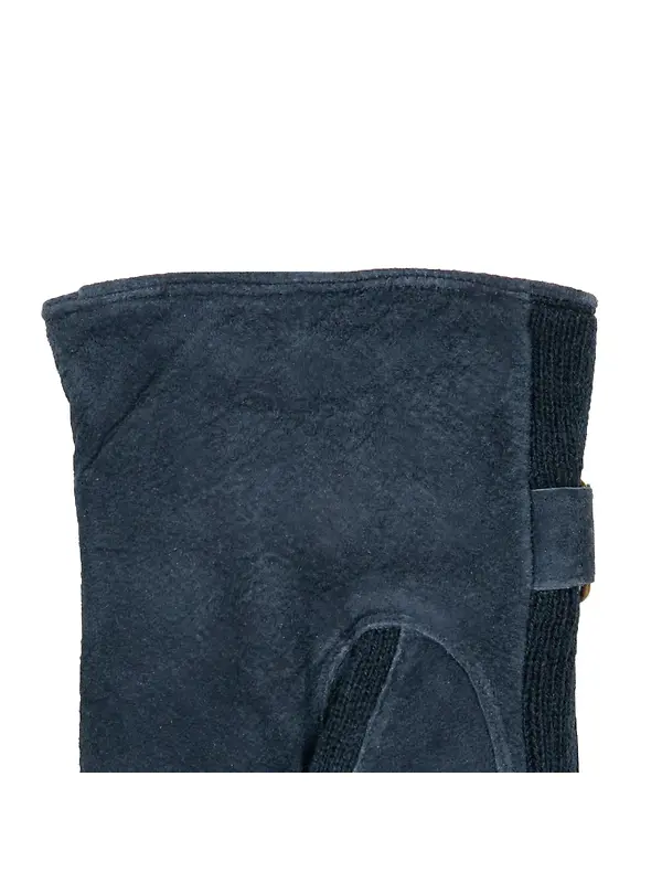 Dents Women's Laura Three-Point Fleece-Lined Suede Gloves - Navy Image 8