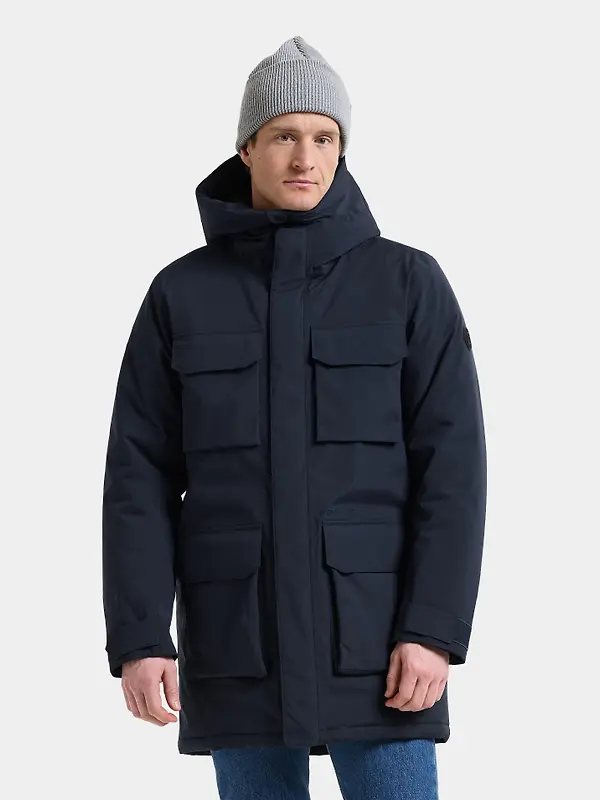 Didriksons Men's Aiden Waterproof Parka - Dark Night Blue Image 2