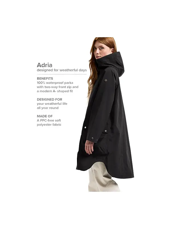 Didriksons Women's Adria Waterproof Parka - Black Image 9