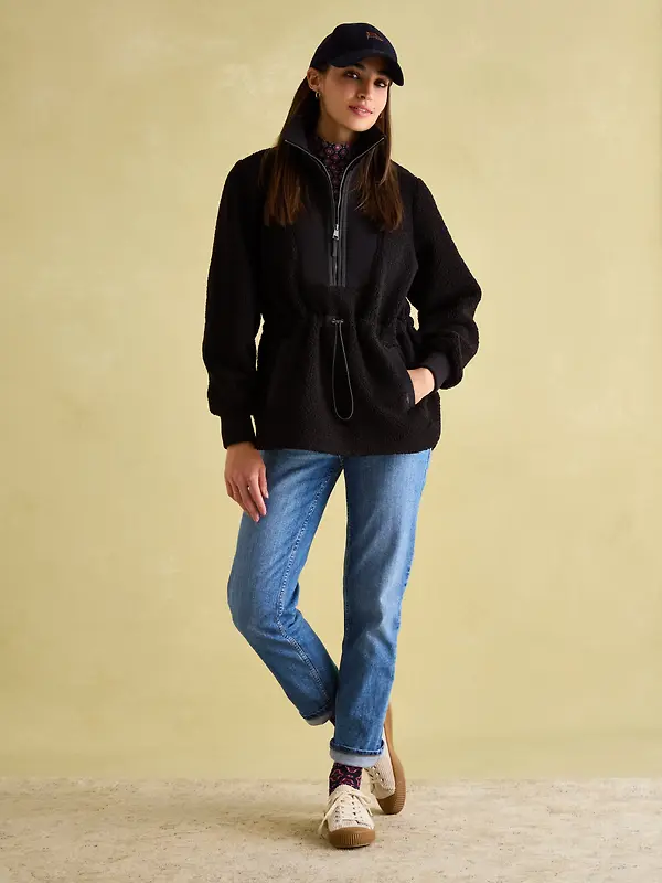 Joules Women's Thurleston Quarter Zip Fleece - Black Image 12