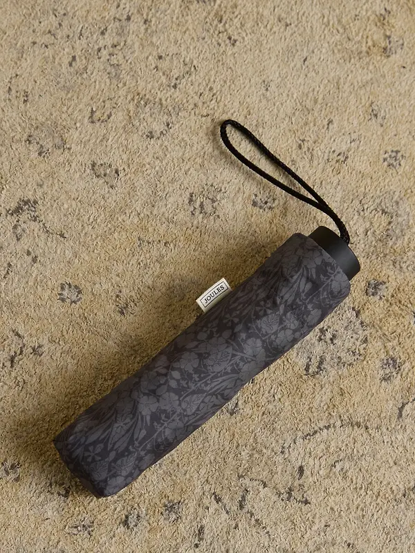 Joules Rayne Floral Printed Umbrella - Black Image 5