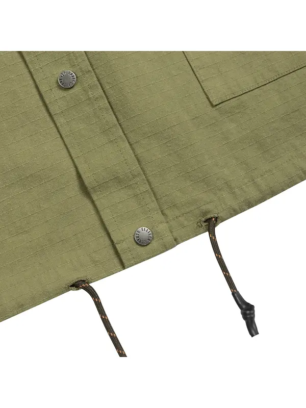 Elliker Thwaite Long Sleeve Overshirt - Olive Image 6