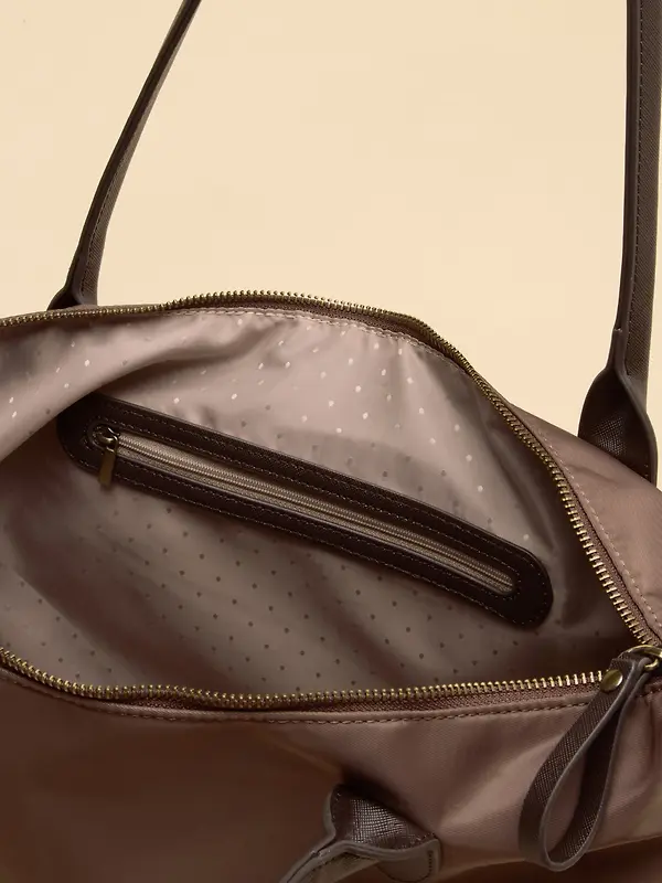 Joules Women's Edie Zip Top Shopper Bag - Mocha Brown Image 5
