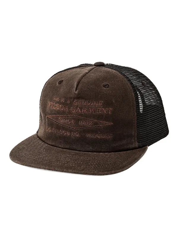 Filson Diamond Trucker Mesh Cap - Brown Image 1