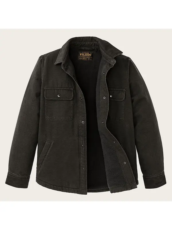 Filson Men's Fleece Lined Jac-Shirt - Peat Image 3