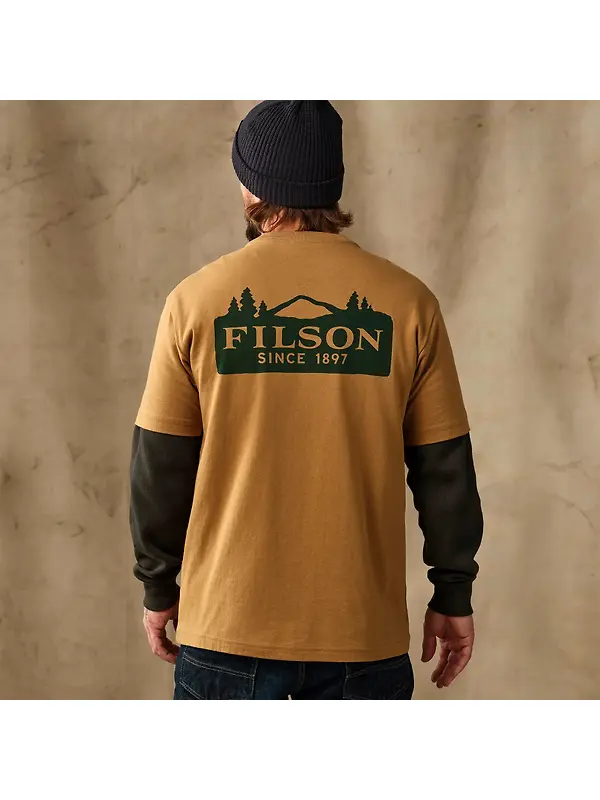 Filson Men's Scenic Graphic T-Shirt - Dull Gold Image 6