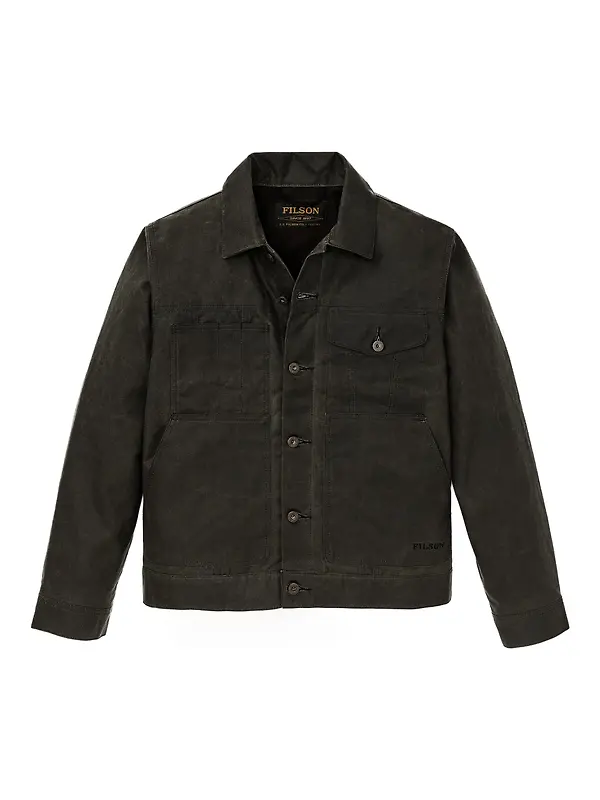Filson Men's Tin Cloth Short Lined Cruiser Jacket - Beluga Image 1