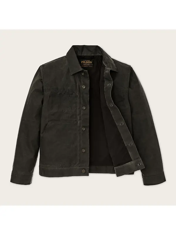 Filson Men's Tin Cloth Short Lined Cruiser Jacket - Beluga Image 3