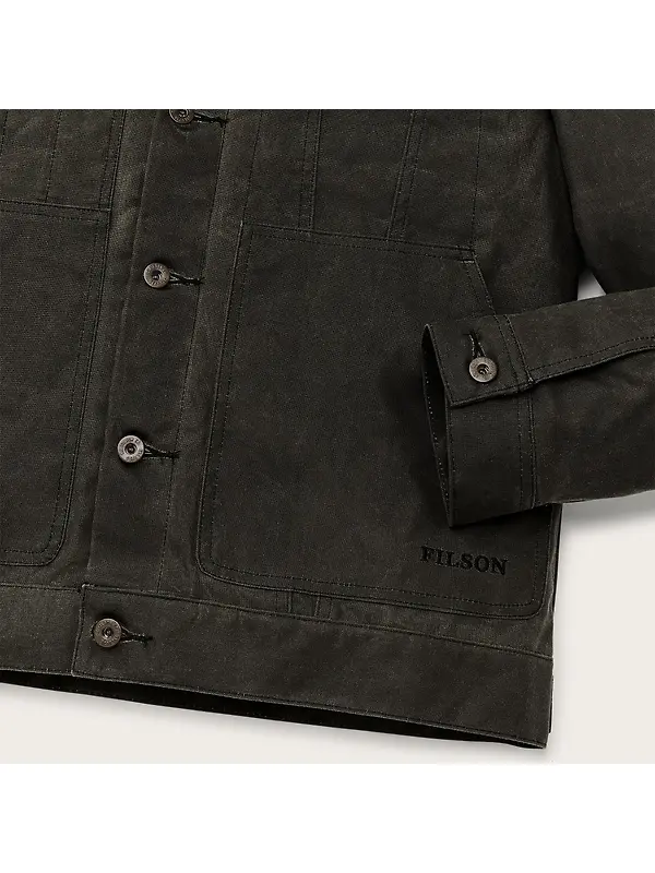 Filson Men's Tin Cloth Short Lined Cruiser Jacket - Beluga Image 4