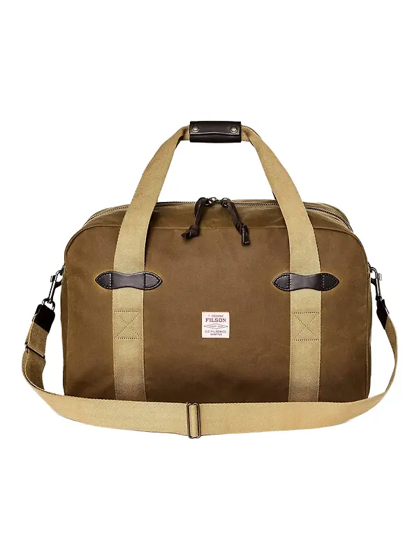 Filson Tin Cloth Medium Duffle Bag - Dark Tan Image 1