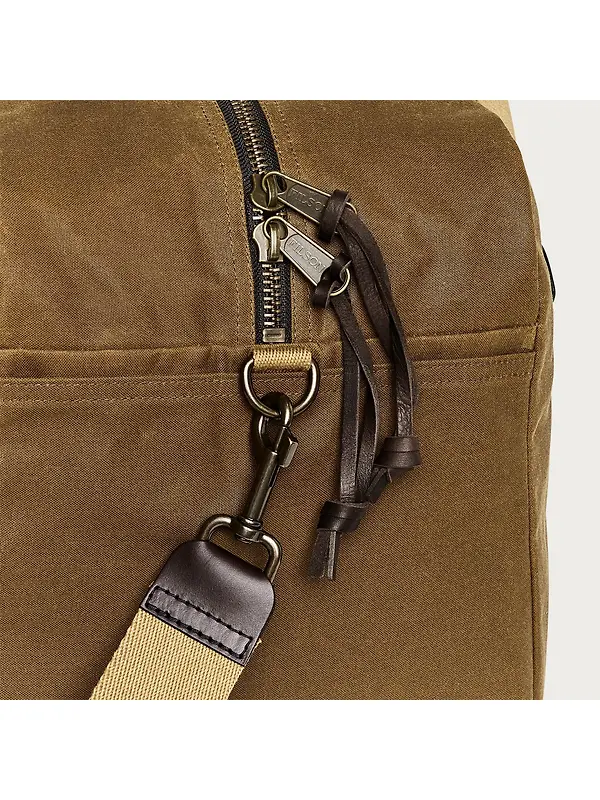 Filson Tin Cloth Medium Duffle Bag - Dark Tan Image 5