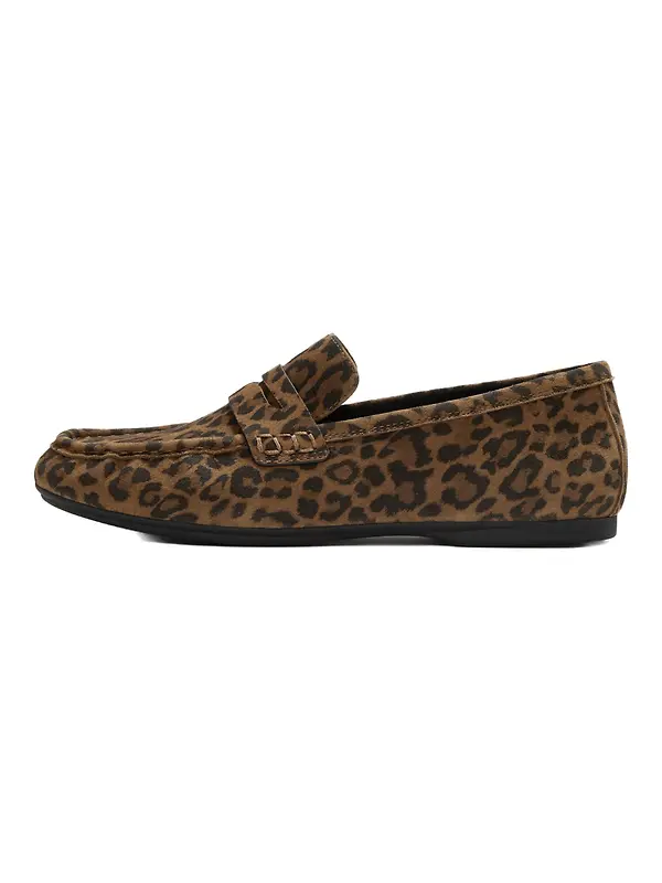FitFlop Women's Delicato Suede Loafers - Leopard Print Image 6