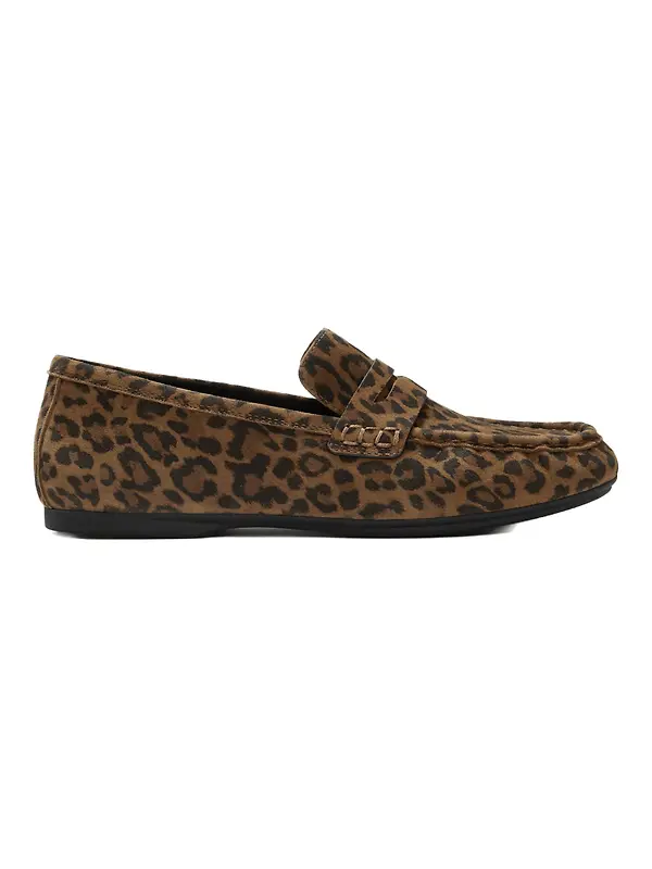 FitFlop Women's Delicato Suede Loafers - Leopard Print Image 1