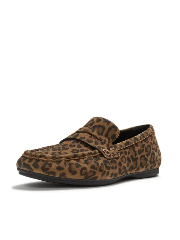 FitFlop Women's Delicato Suede Loafers - Leopard Print Image 4