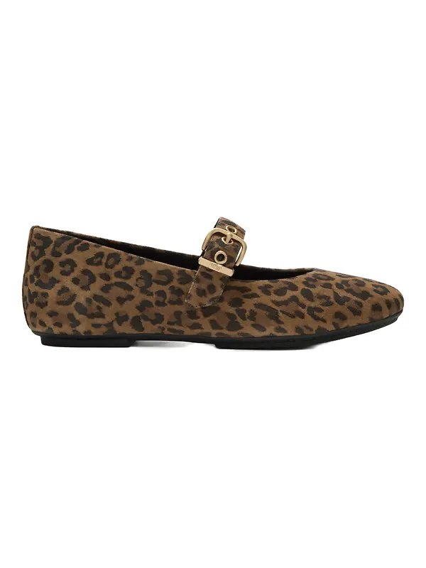FitFlop Women's Delicato Suede Mary Janes - Leopard Print Image 1