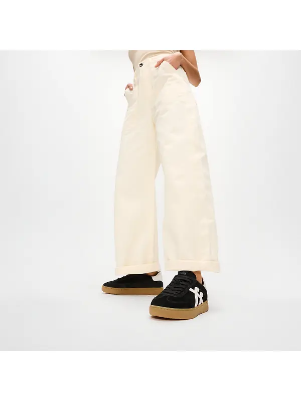 FitFlop Women's The Dash FF T-Toe Suede Trainers - Black / Urban White Image 3
