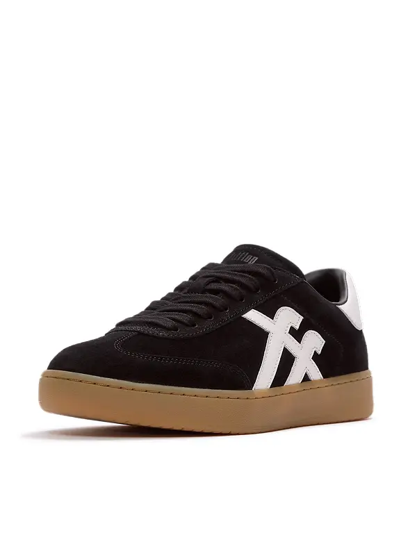 FitFlop Women's The Dash FF T-Toe Suede Trainers - Black / Urban White Image 6