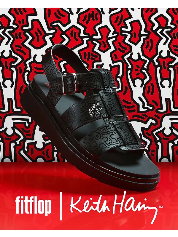 FitFlop x Keith Haring Women's Gen-FF Fisherman Sandals - Black Image 1