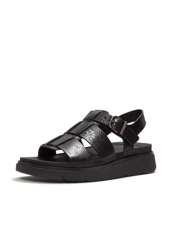 FitFlop x Keith Haring Women's Gen-FF Fisherman Sandals - Black Image 5