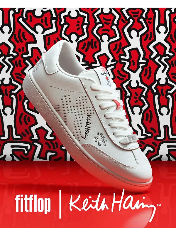 FitFlop x Keith Haring Women's The Dash FF Trainers - Urban White Image 1