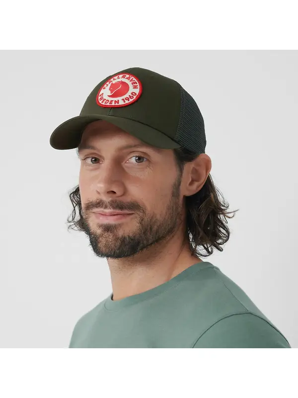 Fjällräven 1960 Logo Långtradarkeps Cap - Deep Forest Image 3