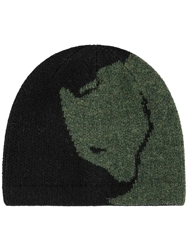 Fjällräven Bergtagen Jacquard Beanie - Black-Deep Forest Image 3