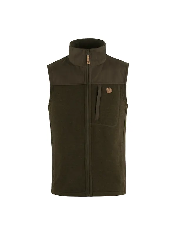 Fjällräven Men's Buck Fleece Vest - Dark Olive Image 1