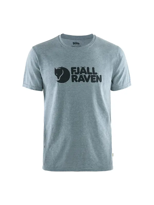 Fjällräven Men's Fjällräven Logo T-Shirt - Uncle Blue-Melange Image 1