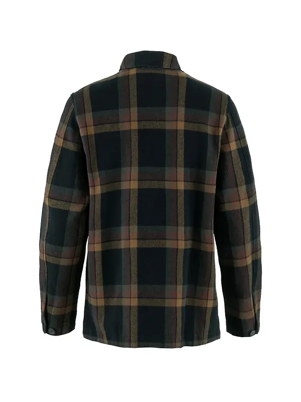 Fjällräven Men's Singi Flannel Overshirt - Dark Navy-Wood Brown Image 2