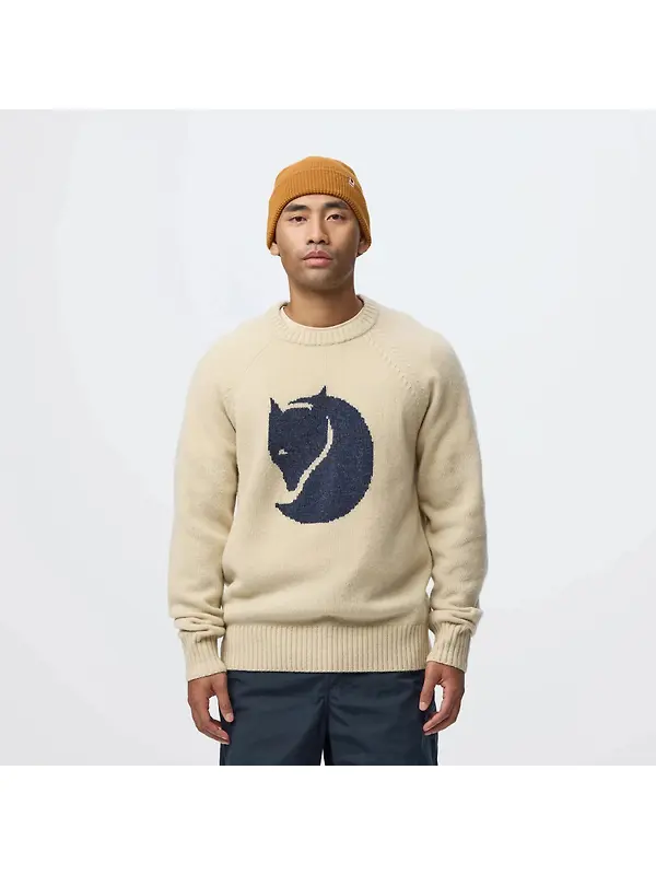 Fjällräven Men's Fjällräven Logo Knit Sweater - Dark Navy Image 6