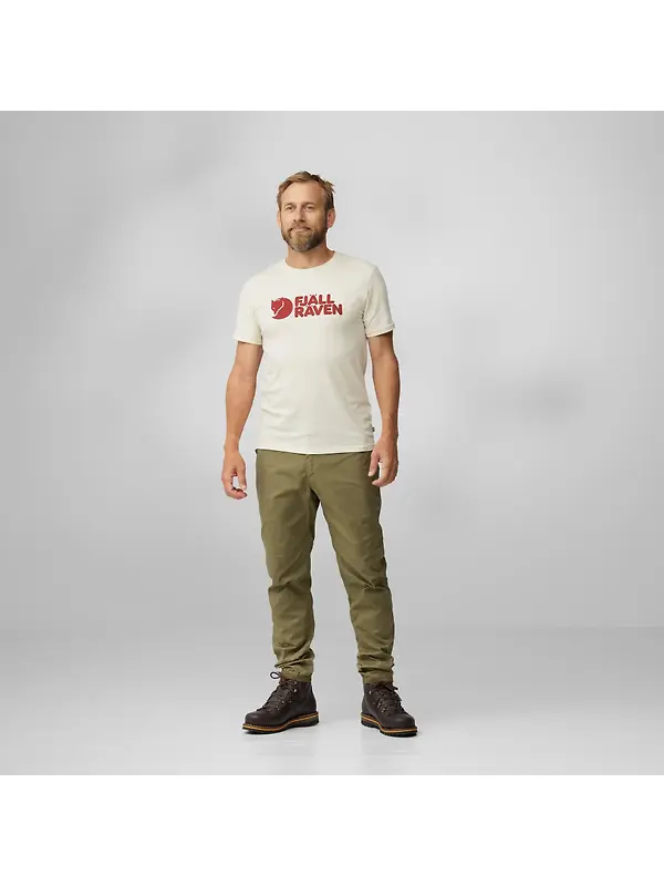 Fjällräven Men's Fjällräven Logo T-Shirt - Uncle Blue-Melange Image 3