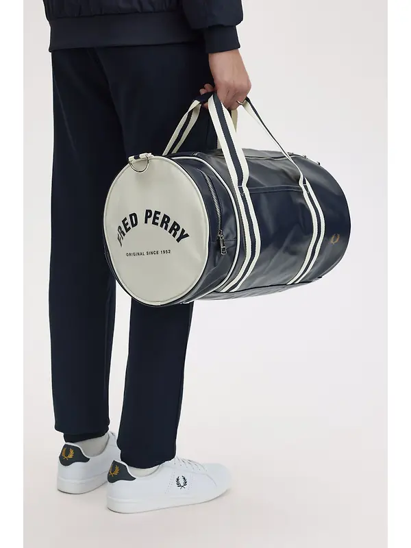 Fred Perry Classic Barrel Bag - Navy Ecru Image 3