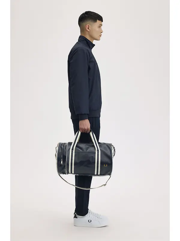 Fred Perry Classic Barrel Bag - Navy Ecru Image 4