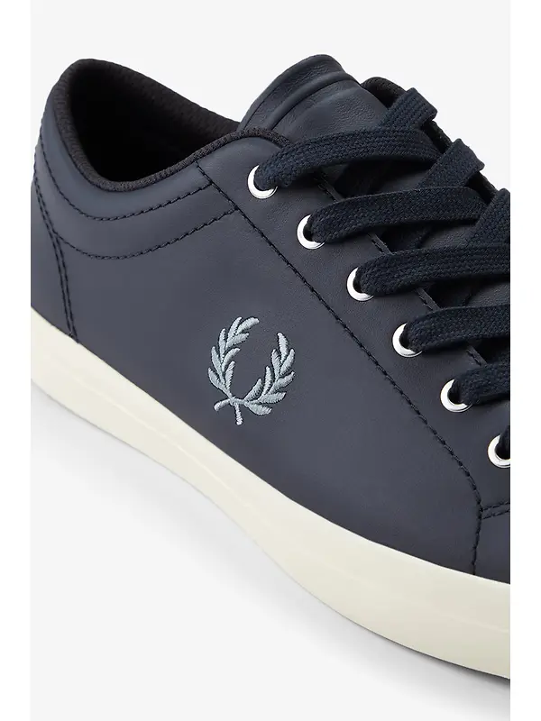 Fred Perry Men's Baseline Leather Trainers - Navy Image 5