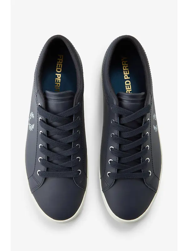 Fred Perry Men's Baseline Leather Trainers - Navy Image 9