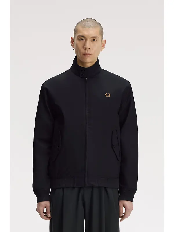 Fred Perry Men's Classic Harrington Jacket - Black Image 2