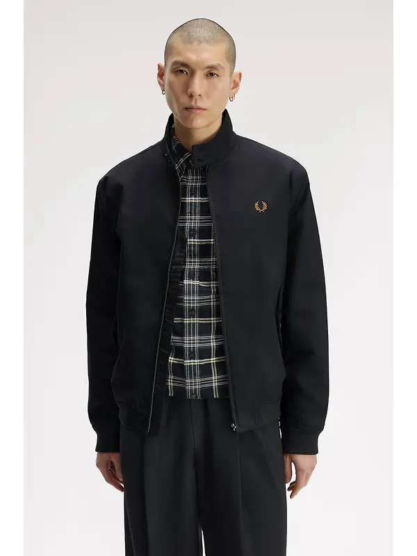 Fred Perry Men's Classic Harrington Jacket - Black Image 4
