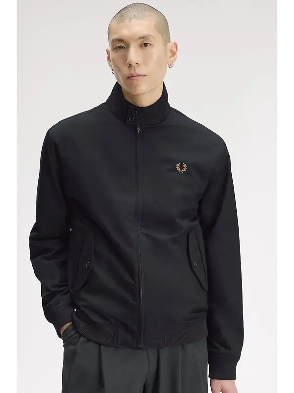 Fred Perry Men's Classic Harrington Jacket - Black Image 5