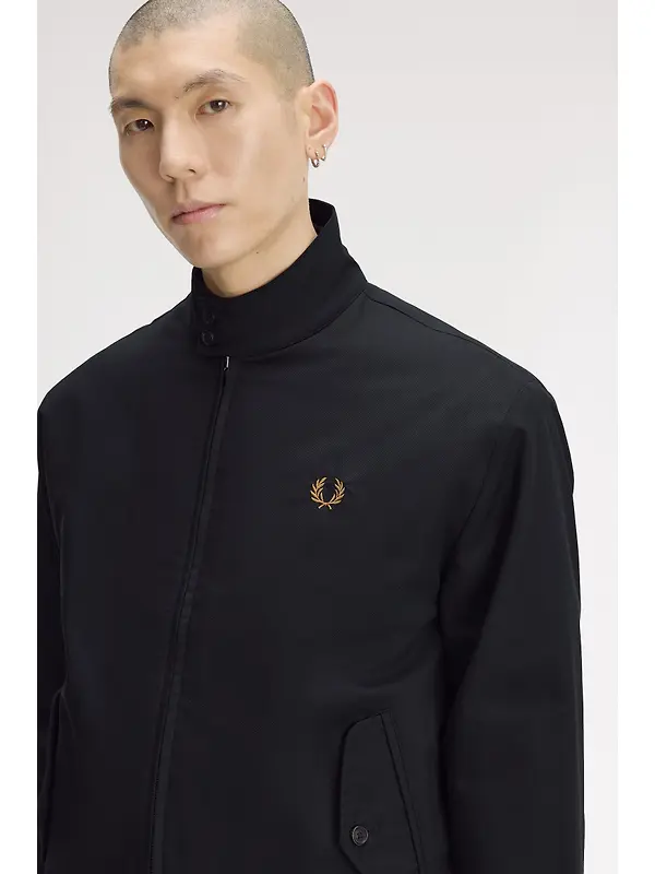 Fred Perry Men's Classic Harrington Jacket - Black Image 8